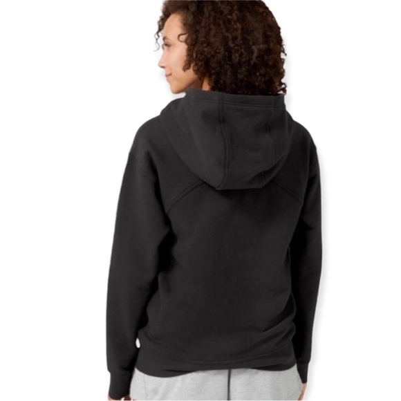 LULULEMON All Yours Black Large Logo Wordmark Hoodie Sweatshirt Size 4 - Picture 2 of 2